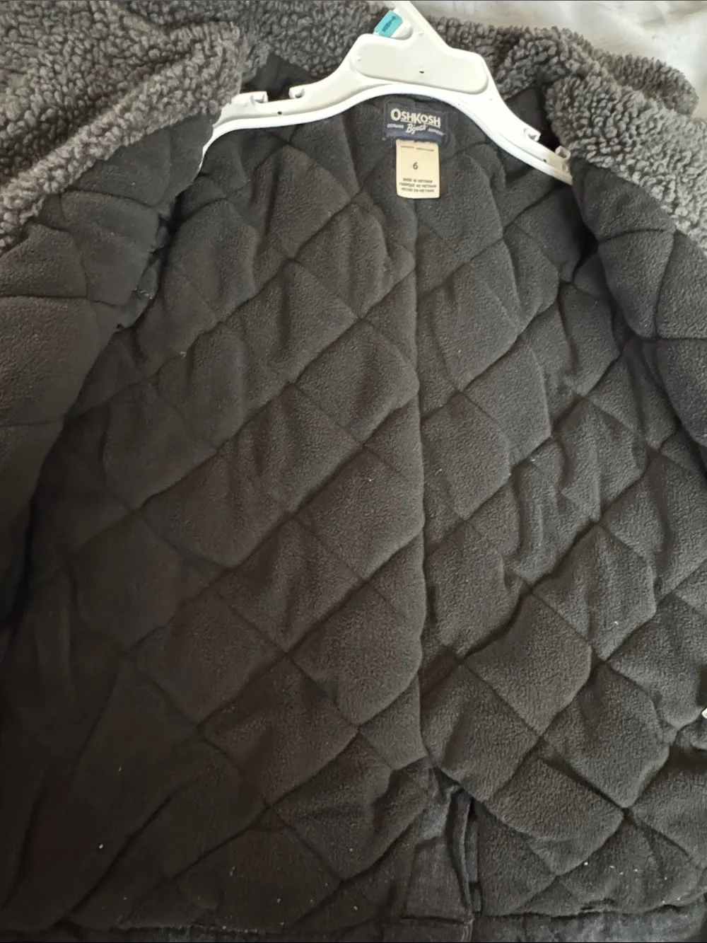 OshKosh B'gosh Black Sherpa-Lined Pea Coat for Kids